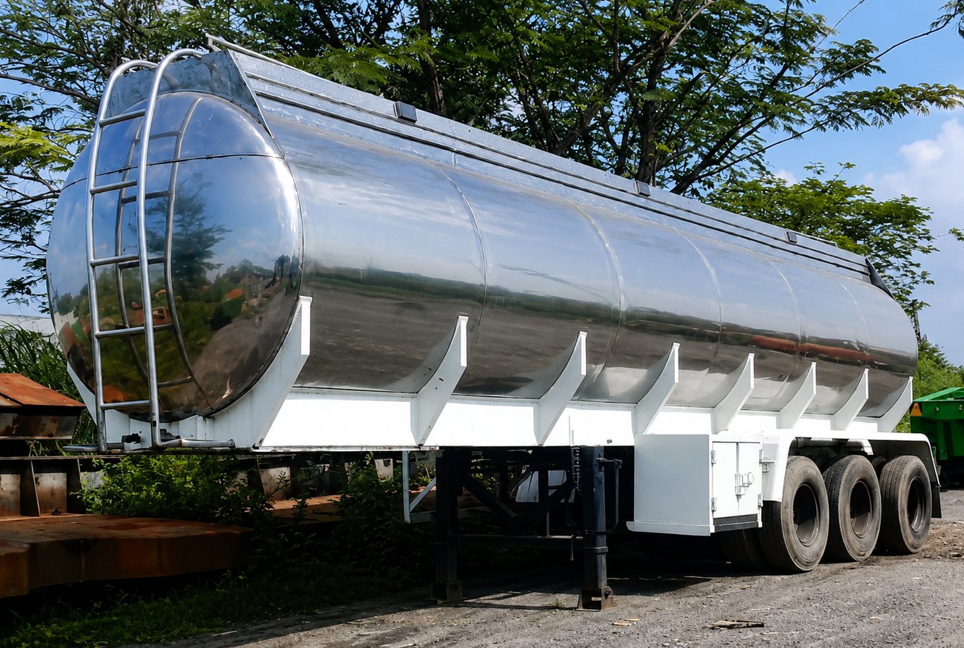 Trailer tank for fluid transportation